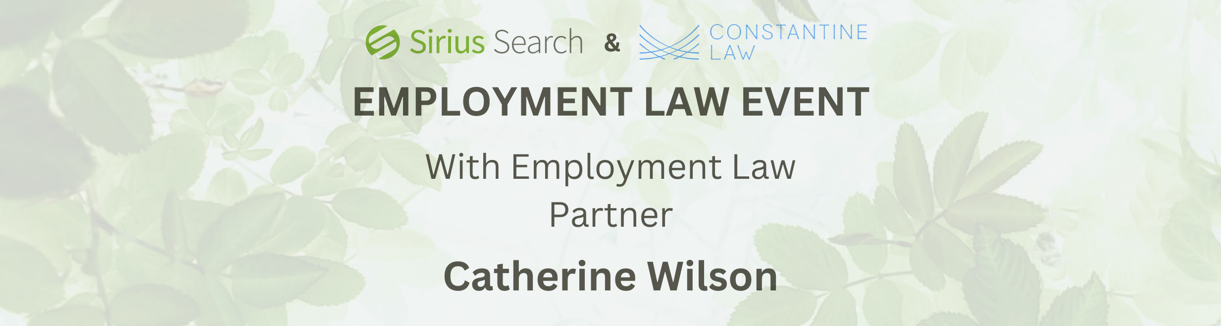 OUR QUARTERLY HR EMPLOYMENT LAW EVENTS